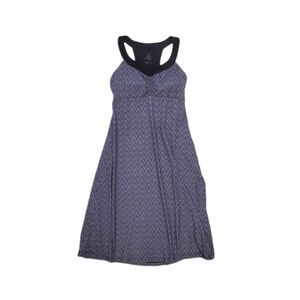 Prana Women's Gray Geometric Print‎ Cali Activewear Midi Dress XS